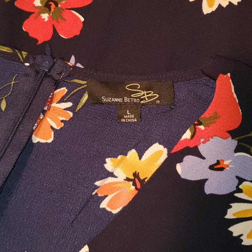 Suzanne Betro Navy Floral Dress - Picture 8 of 9